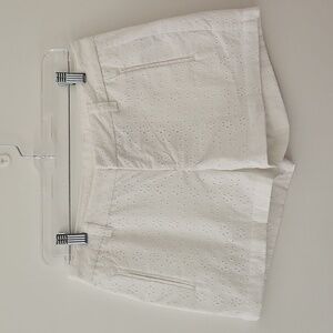 White Eyelet Lace Shorts Broderie Anglaise Cotton NWOT Size‎ 4